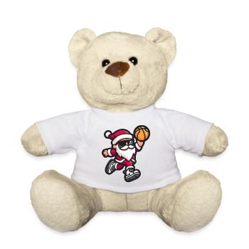 Cooler Basketball Santa Weihnachten - Teddy - Weiß - Vorne