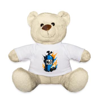 N2O Bottle Racing, Nitro Power Shirt - Teddy Bear - white - Front