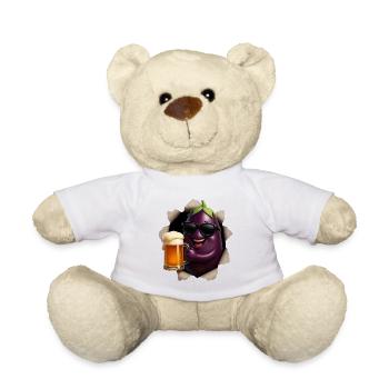 Aubergine Bier - Teddy - Weiß - Vorne