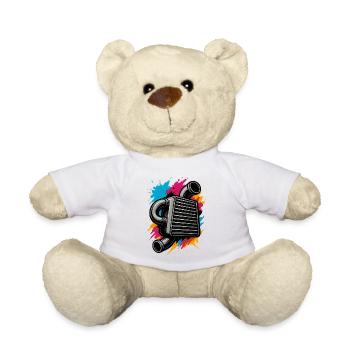 Neon Intercooler, Turbo Tuning Shirt - Teddy Bear - white - Front