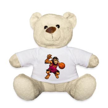 Chimpanzee Basketball - Teddy Bear - white - Front