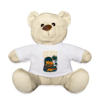 Reading Cat Bookworm, Only One More Chapter - Teddy Bear - white - Front