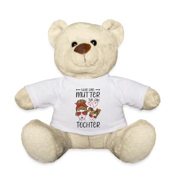 Beste Mama Und Tochter Partnerlook Outfit Kostüm - Teddy - Weiß - Vorne