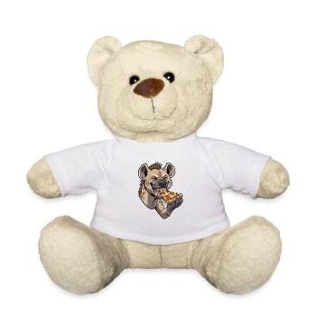 Cute Cartoon Pizza Lover Italian Food - Teddy Bear - white - Front