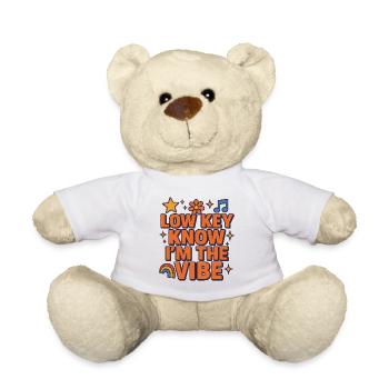 Low Key Know I'm The Vibe, Funny  - Teddy Bear - white - Front