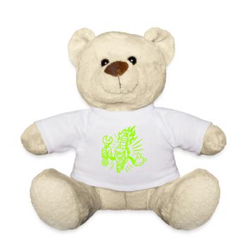 Bad Spark – Cheeky spark plug with screw connections - Teddy Bear - white - Front
