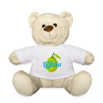Liguria Retro Olive Italy Vintage Souvenir - Teddy Bear - white - Front