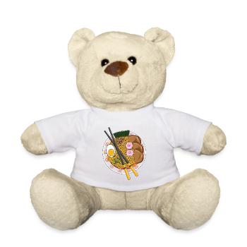 Japanische Ramen-Nudel-Schüssel Schweinefleisch-Anime-Foodie-Geschenk - Teddy - Weiß - Vorne