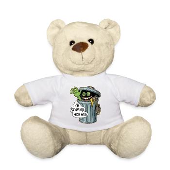 Trash Monster: I'm Throwing Myself Away - Teddy Bear - white - Front