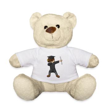 Funny Dabbing Graduiertenstudent Jahrgang 2026 Kappe - Teddy - Weiß - Vorne