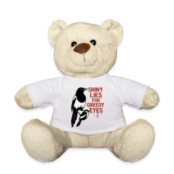 Magpie and Lies: Greedy Eyes - Teddy Bear - white - Front