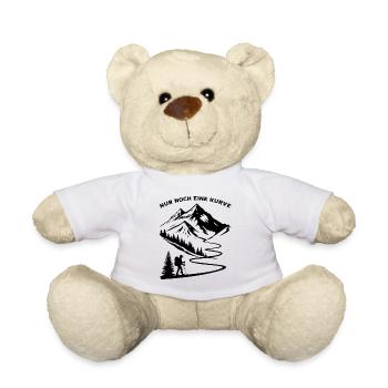 Nur noch eine Kurve lustige Berg und Alpen Sprüche - Teddy - Weiß - Vorne