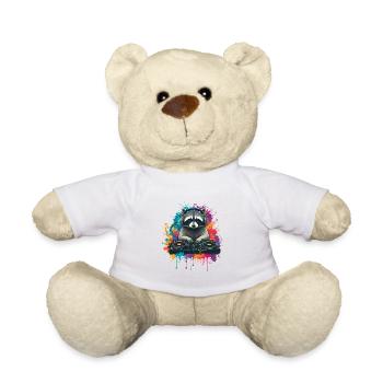 Waschbär am DJ Pult - Teddy - Weiß - Vorne