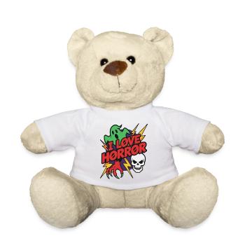 I Love Horror Retro Cartoons - Teddy Bear - white - Front