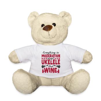 Hawaiian Ukulele Uke Wine - Teddy - Weiß - Vorne