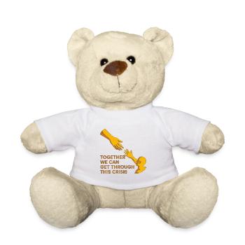 Gemeinsam überwinden wir diese Krise - Teddy - Weiß - Vorne