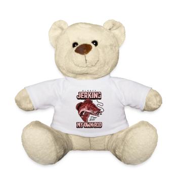 Always Jerking My Rod Funny Fishing - Teddy Bear - white - Front