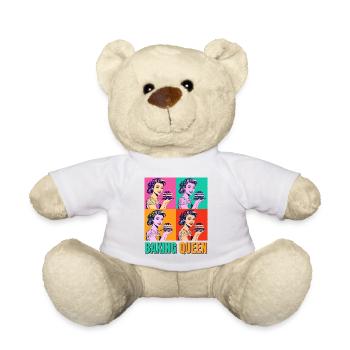 Baking Cake Baking Queen Baking Fairy Baker Pop Art - Teddy Bear - white - Front