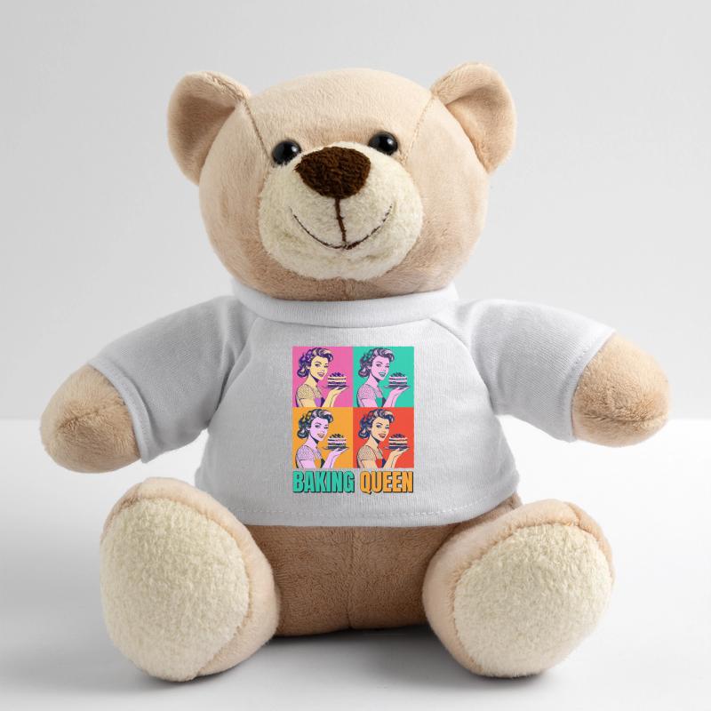 Baking Cake Baking Queen Baking Fairy Baker Pop Art Teddy Bear