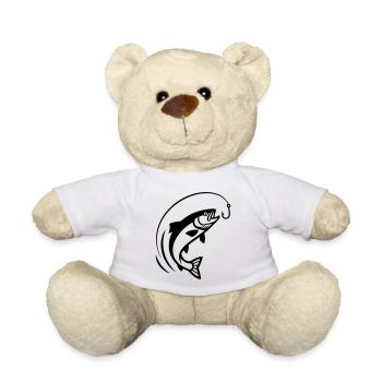 Springender Fisch Haken Biss Action - Teddy - Weiß - Vorne