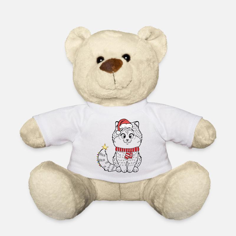 Weihnachten Katze - Teddy - Weiß