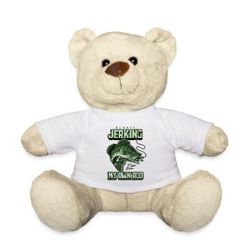 Always Jerking My Rod Funny Fishing - Teddy Bear - white - Front