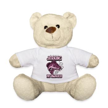 Always Jerking My Rod Funny Fishing - Teddy Bear - white - Front