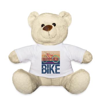 Vélo rétro vintage - Nounours - blanc - Devant
