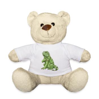 I Love Dad Iguana - Teddy Bear - white - Front