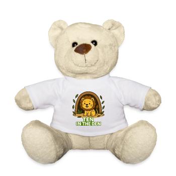 Ten In The Den Birthday Party Gift Lion Theme - Teddy - Weiß - Vorne