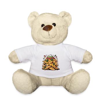 Cheese Nacho Tower Explosion - Teddy Bear - white - Front