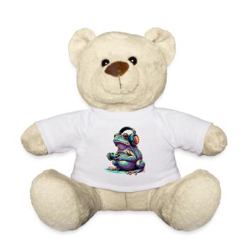 Frog Gaming Animal Video Games Funny Frog - Teddy Bear - white - Front
