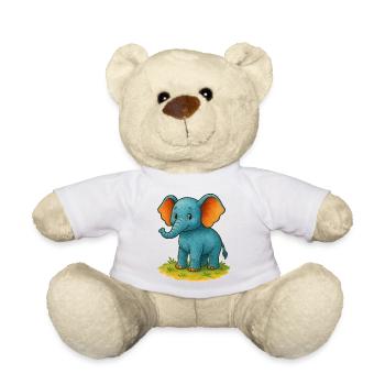 Elephant Comic - Nounours - blanc - Devant