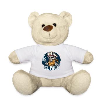 St Pauli Hamburg Paulianer Totenkopf Hafen Captain - Teddy Bear - white - Front