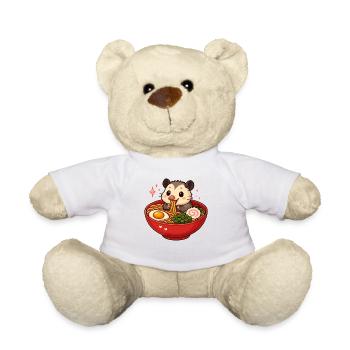 Opossum with noodles ramen kawaii opossum - Teddy Bear - white - Front