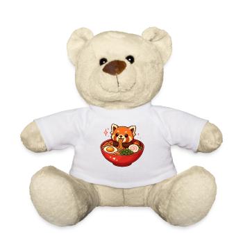 Red Panda with Noodles Ramen kawaii Red Panda - Teddy Bear - white - Front