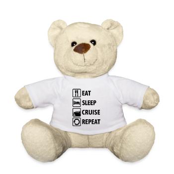 Eat Sleep Cruise Repeat - Kreuzfahrt - Teddy Bear - white - Front