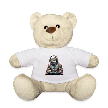 Shark Gaming Animal Video Games Funny Shark - Teddy Bear - white - Front