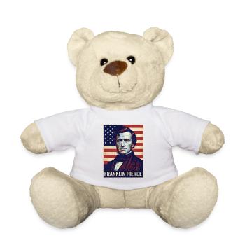 Franklin Pierce Vintage Poster - Teddy Bear - white - Front