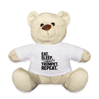 Eat. Sleep. Trumpet. Repeat. - Teddy Bear - white - Front
