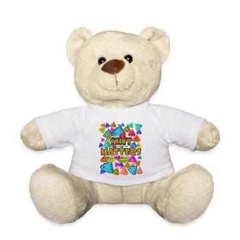 Bunte Emoticon Poo Botschaft: Shit Matters! - Teddy - Weiß - Vorne