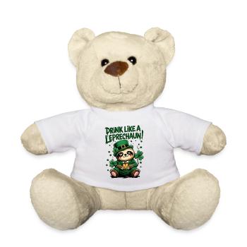 Faultier Leprechaun St. Patrick's Day Design - Teddy - Weiß - Vorne