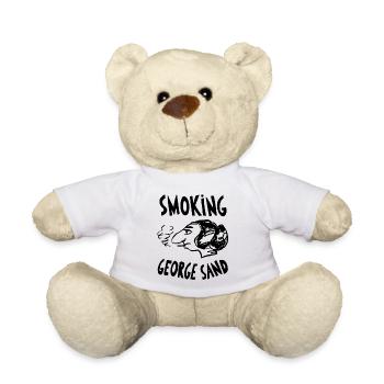 George Sand Smoking Caricature - Teddy Bear - white - Front