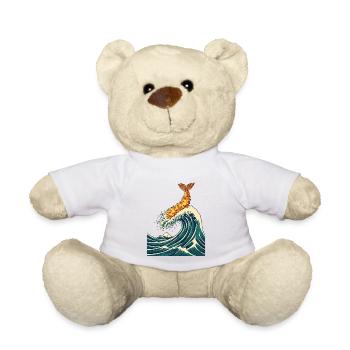 The Great Tempura Wave - Teddy Bear - white - Front
