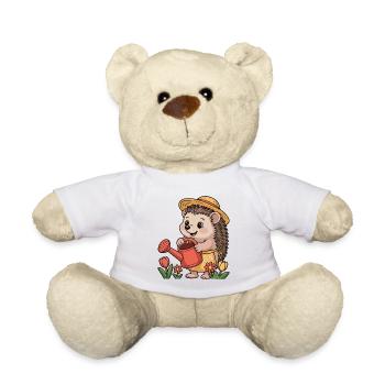 Gärtner-Igel mit Strohhut - Teddy - Weiß - Vorne