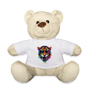 Saber-toothed tiger Smilodon Big cat Sabertooth tiger - Teddy Bear - white - Front