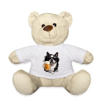 Boston Terrier Bier - Teddy - Weiß - Vorne