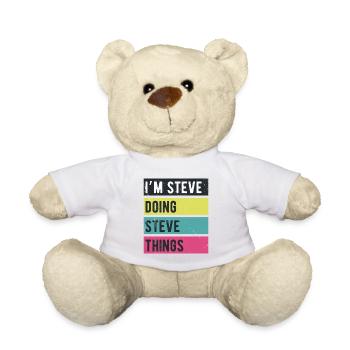 Ich bin Steve Doing Steve Things Retro Colors - Teddy - Weiß - Vorne
