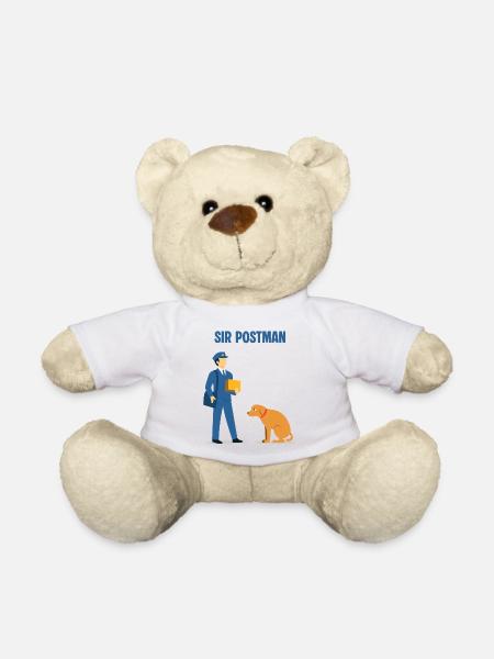 Sir Postman contre Chien : Héros de livraison supérieur - Nounours - blanc