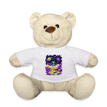 Außerirdischer Donut im Sternenland - Teddy - Weiß - Vorne